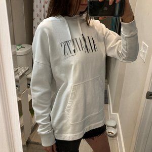 All Saints White Oversize Hoodie
